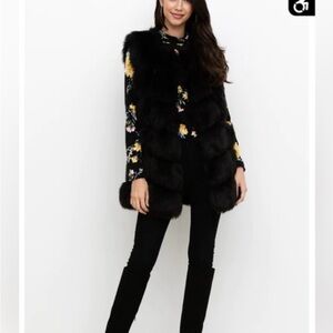 Yumi Kim Black Faux Fur Vest